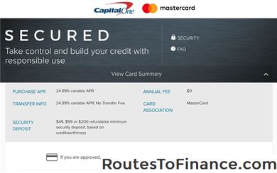 Capital One Secure MasterCard Credit Card Review